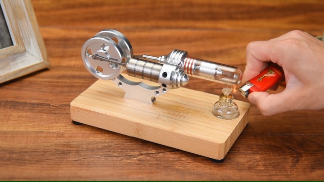 Amazon.com: Sunnytech Hot Air Stirling Engine Twin Flywheels