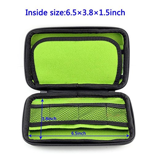 Image of BAIGIO Universal Electronics Cable Packing Organiser Accessories Pouch Case USB Drive Shuttle Carry Case Memory Card Case(Red)