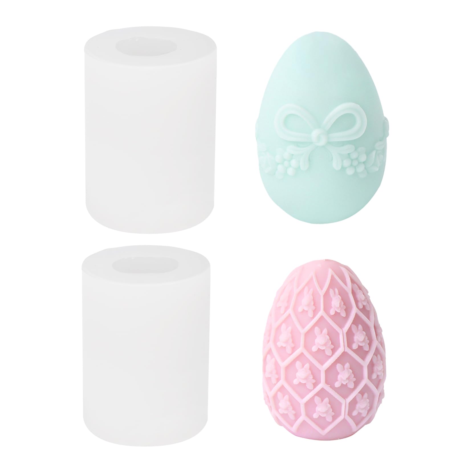 Stampo In Silicone Pasquale, Set Di 4 Stampi Per Candele A Forma Di Coniglietto Pasquale E Uova Di Pasqua Stampi Per Candele In Silicone Primaverili 74034160