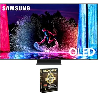 Samsung QN42S90DA 42 Inch OLED 4K Smart TV 2024 Bundle with Deco Gear 2X 4K HDMI 2.0 Cable with Pure Copper Conductors & CPS Exclusive 12 Month Protection Pack Bundle (BEACH-CPS-261500)
