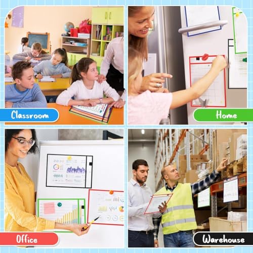 Pochettes effaçables à sec pour réduire les photocopies en classe lot de 28 - 5