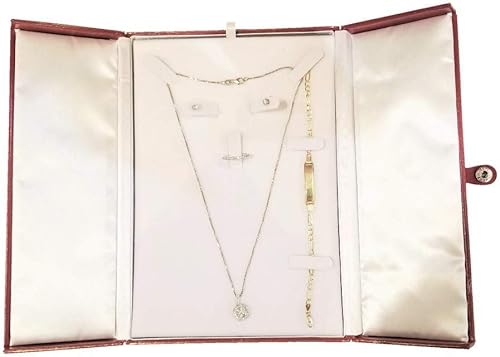 888 Display USA rojoblanco pendiente anillo collar pulsera combinado con caja de regalo rojoblanco