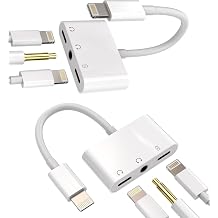 for iPhone Charging Cable Adapter 2 Pack 3.5mm Aux + Lightning Headphones + Power Supply Jack Splitter MFI Fast Charger Plug Accessories for 14 13 12 11 Pro Max Mini X Xr XS Se 8 7