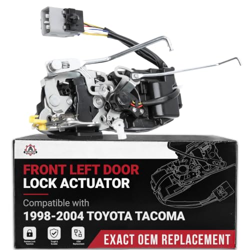 Image of Front Driver Side Power Door Lock Actuator - Compatible with Toyota - Tacoma - Door Lock Actuator Motor - OEM Door Lock Actuator - Replaces 69040-04010, 931-492 - 1998-2004