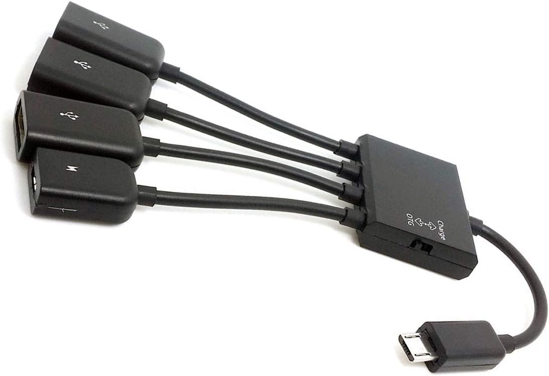 chenyang Micro USB Host OTG 3 Port Hub Adapter Cable with Power for Galaxy S5 i9600 Note3 N9000 Cell Phone & Tablet