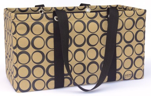 MDM Large Utility Tote Bag, Organizer, Laundry Bag "Tan & Black"