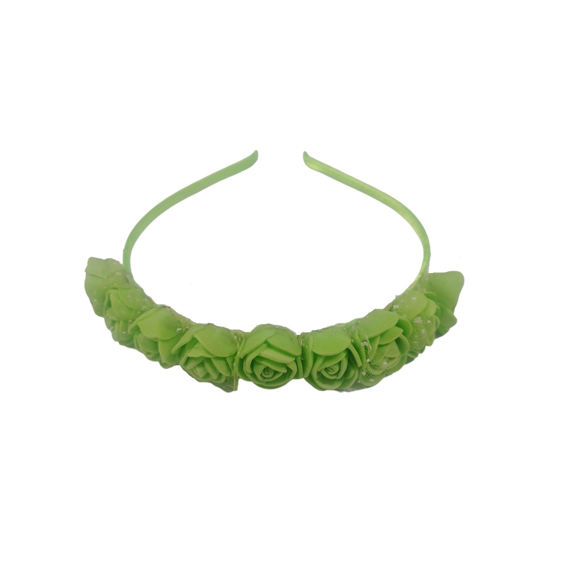 Floral hairband Flower Hair Band flower hair accessories Head Band floral for Women and Girls Tiara for women wedding - Artificial GREEN Color : 1 Pc-image-29