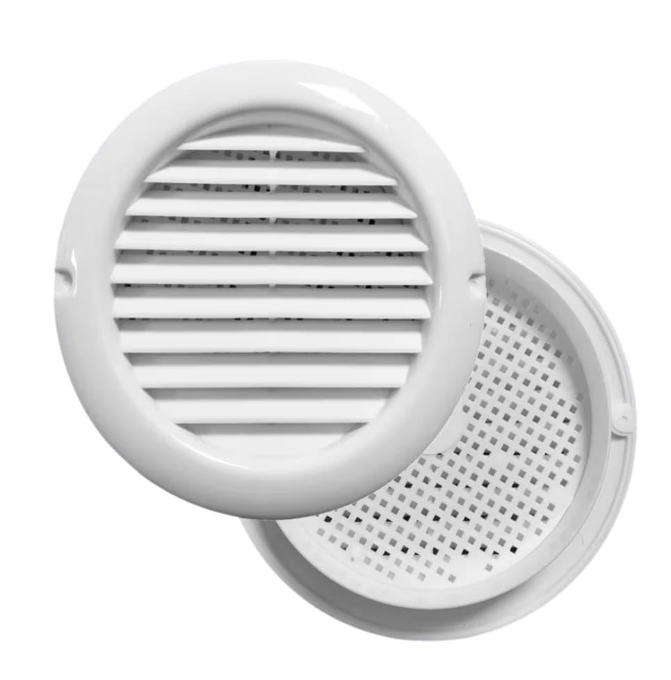 6 Inch 150 mm Round Louver White Chimney Vent Cover for Kitchen Chimney Pipe | Ventilation Cap | Exhaust Pipe Cowl Cover | White.-picture-30