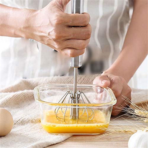 Trzepaczka Ręczna trzepaczka do jaj ze stali nierdzewnej Mieszanka mleka Przybory kuchenne Trzepaczka do jajek Mleko kawowe Ręczny mikser ręczny (Rozmiar: Mały) (Mały)