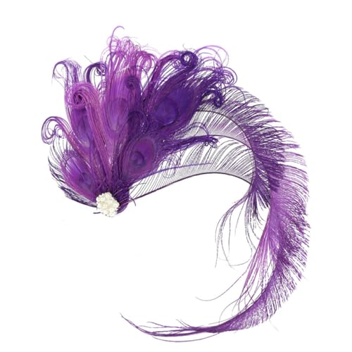 HEALLILY Barrette de Mariée Délicate en Pourpre Strass et Tenue, Accessoire Cheveux Mariage pour Mariée ou Demoiselle D'honneur