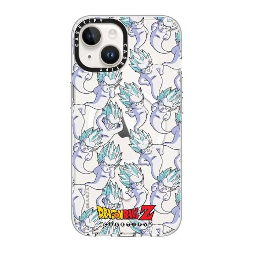 CASETiFY �C���p�N�g �N���A iPhone 14 �P�[�X [���ϖh�~/�N���A ����/MagSafe�Ή�/Dragon Ball Z Co-Lab] - GOTENKS : SUPER GHOST KAMIKAZE ATTACK Pattern Ca