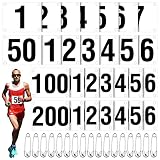 Hanaive Running Bib Numbers with Safety Pins for Marathon Sports Competition Events Tearproof Waterp