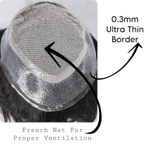 Image of Australian Hair Patch for men | .03MM PU Base with Front Hairline | Ultra Thin base and Light Wieght| 100% natural human hair| Premium Hair Patch For Men (Natural Brown, 7x5)