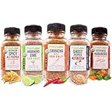 FreshJax Hot & Spicy Seasoning Gift Set | Pack of 5 Organic Hot & Spicy Seasoning Set | Gift Sets for Men | Spices and Seasonings Sets for Cooking