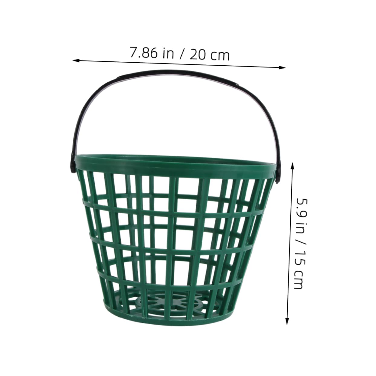 GREENADSCAPE Outdoor Golf Bucket 2pcs Ball Storage Basket Heavy Duty Plastic Construction