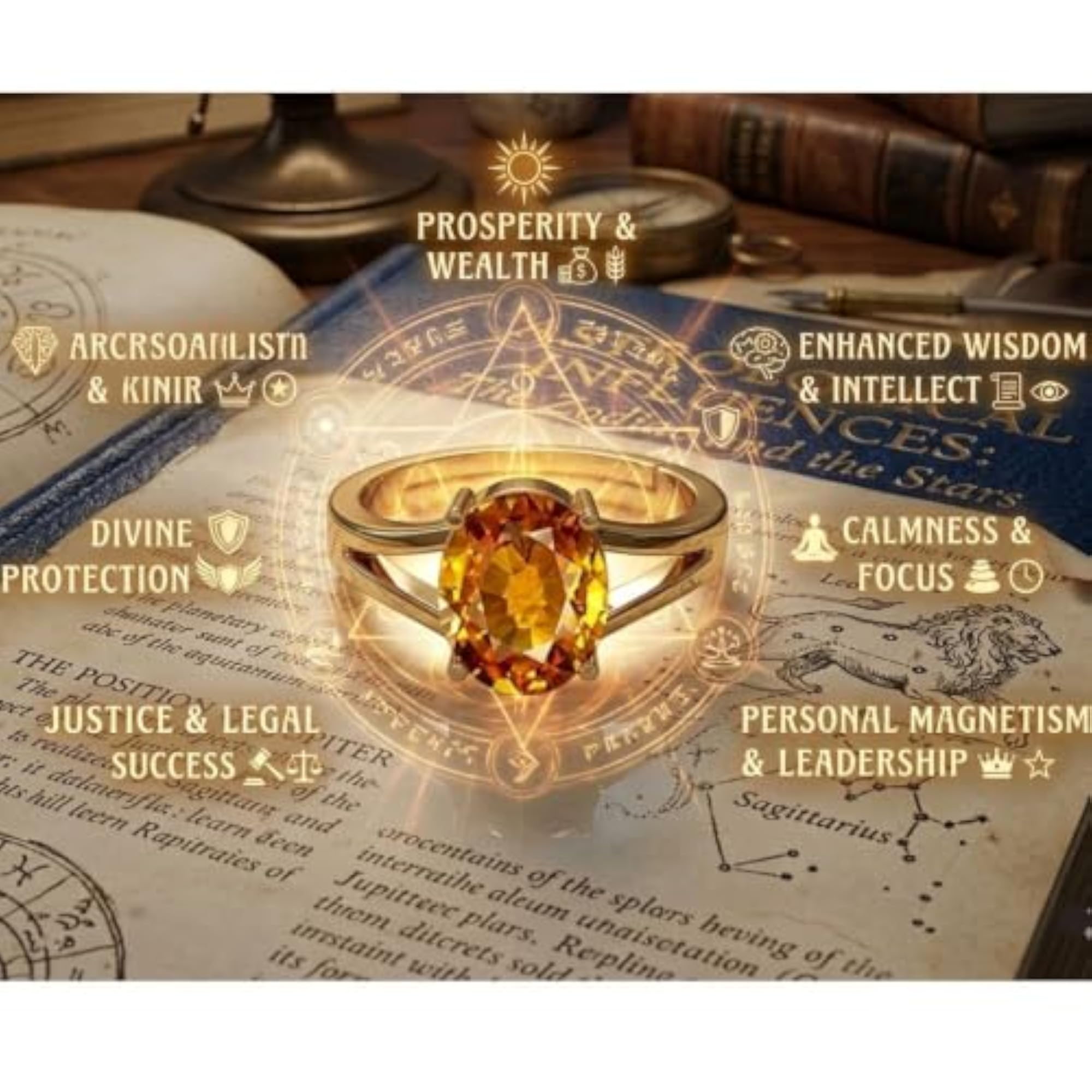 Golden Oval Yellow Stone Ring for Daily Wear