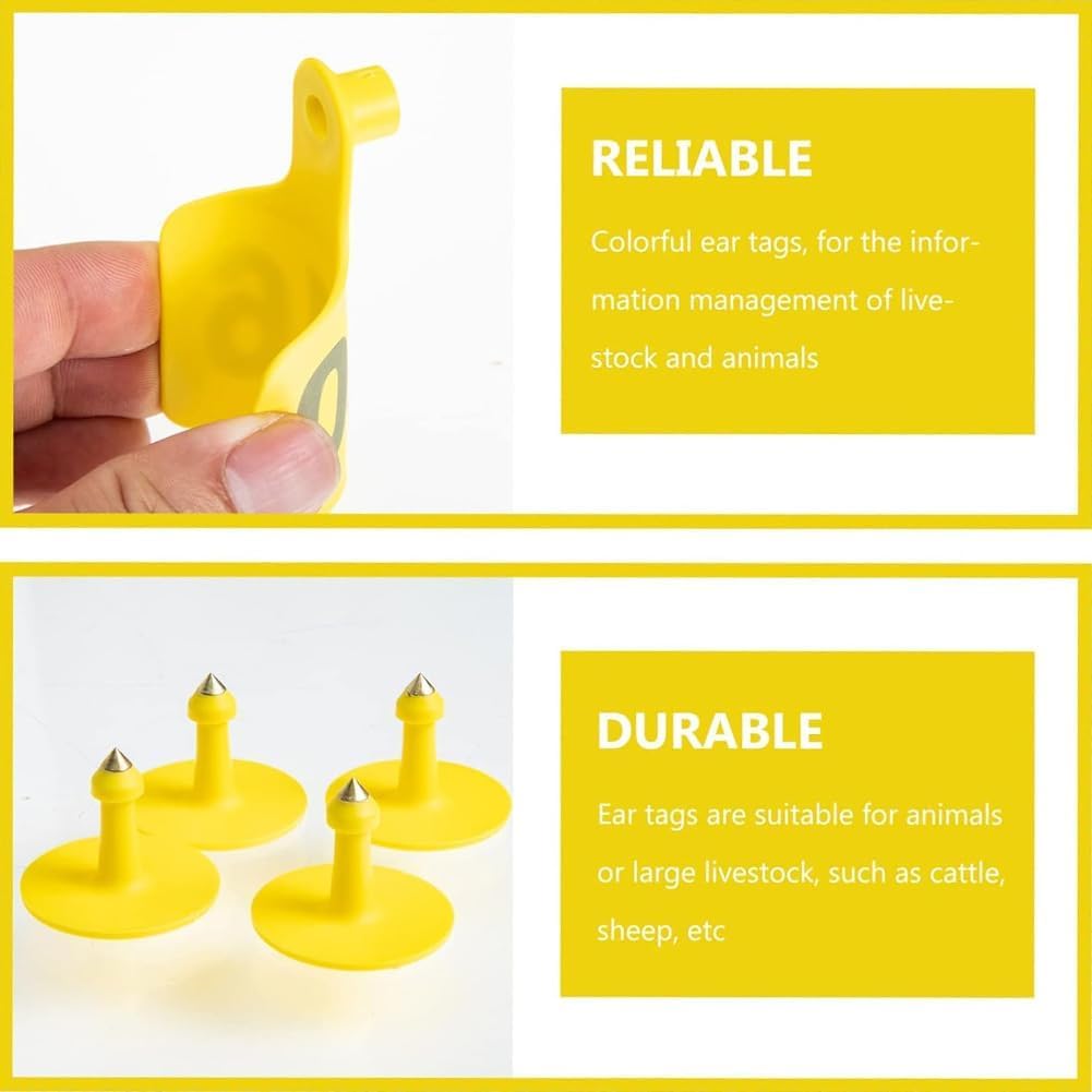 Plastikowe nauszniki dla zwierząt gospodarskich, 100 sztuk, wielokolorowe, wiele rozmiarów, numerowane, tworzywo sztuczne PE (różowe 6 x 7,5 cm (2,36 x 2,95 cala), 201-300)
