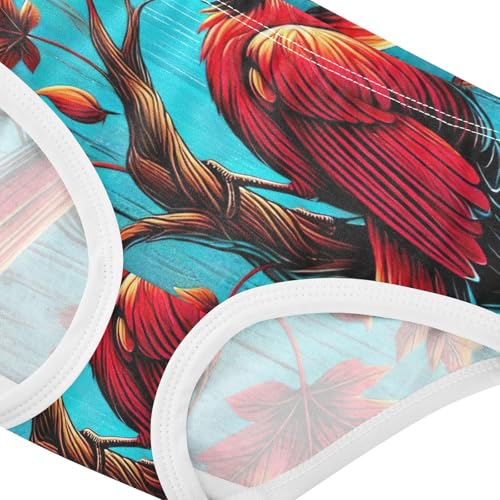 Florals Toddler Girls Underwear 2t Cotton Panties for Girl Autumn Leaves Red Bird Blue Kids Undies Briefs4