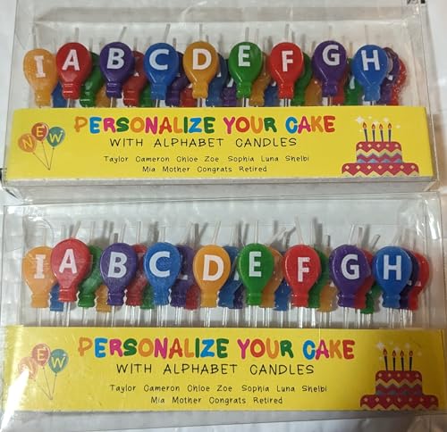 Personalize Balloon Letter Candles