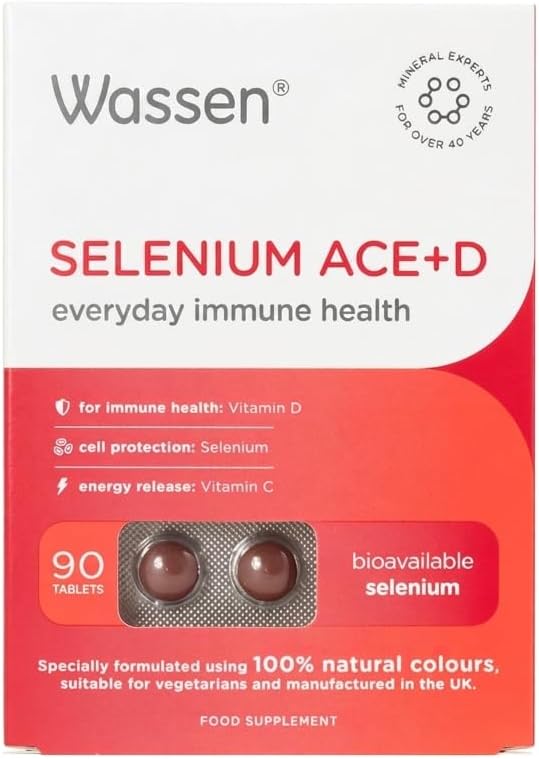 Wassen Selenium ACE+D | Immune Health | Vitamin C, D & Zinc | 90