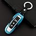 Produktbild HEZHOUJI Beschichtung Zinklegierung Autoschlüsselabdeckung Gehäuseschutzhülle für Porsche Cayenne Macan Panamera 911 Cayman Smart Intelligent Keys, Blau