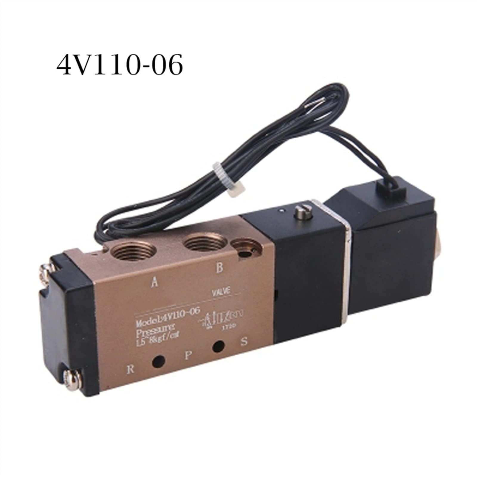 DC 12 V 24 V Potrójny pneumatyczny zawór elektromagnetyczny 4V110-06 tłumik 4 mm 6 mm 8 mm 10 mm 12 mm szybkozłączka zestaw podstawowy AC 110 V 220 V 4 V 110 06 1 zestaw (6 mm armatura