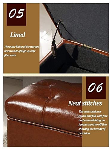 Tabouret de rangement pour table basse et changement de chaussures - 6
