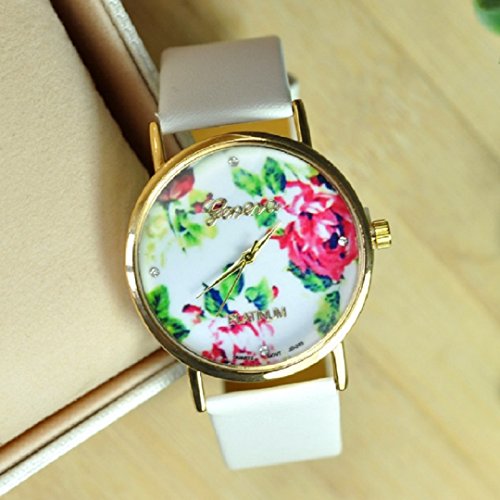 New Fashion Geneva Rose Flower Watch For Women Quartz Dress Watch #TOP2