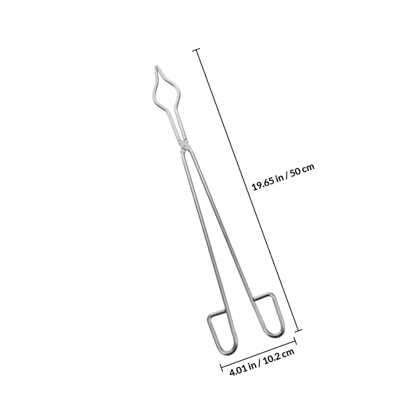 SMASOLO Pinza per Crogioli in Acciaio Inossidabile 50 CM a Mezza Bocca, Strumento di Fusione Metalli per Uso Professionale in Laboratorio di Biochimica