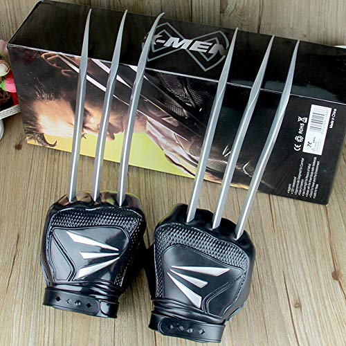 B LL Gants de Griffe de Wolverine (1 Paire), Jouets en PVC à moufle Portable à l'échelle 1: 1, Accessoires de Performance de Cosplay pour Enfants