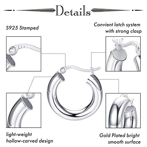 Milacolato 925 Orecchini Cerchio in Argento