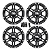 RockTrix RT101 4pc 12in ATV Wheels 4x110 Rims | 12x7 | 5+2 Offset | includes 10x1.25 Spline Lug Nuts | for IRS Honda Kawasaki Yamaha Foreman Rubicon Rincon Brute Force Kodiak Grizzly Rhino 4/110