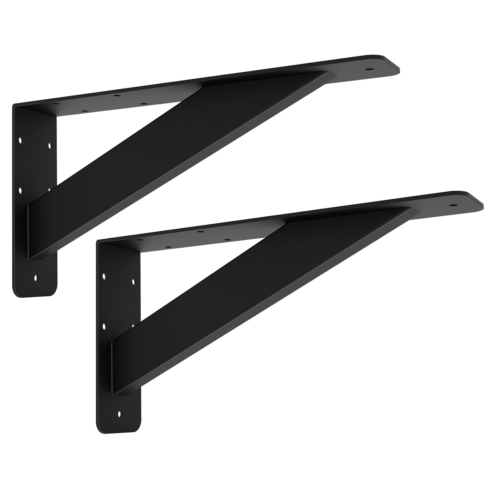 2 soportes de estante resistentes de 12 pulgadas, soportes de estante de acero, soportes de soporte de encimera, soporte de estante flotante para encimeras de gabinete.