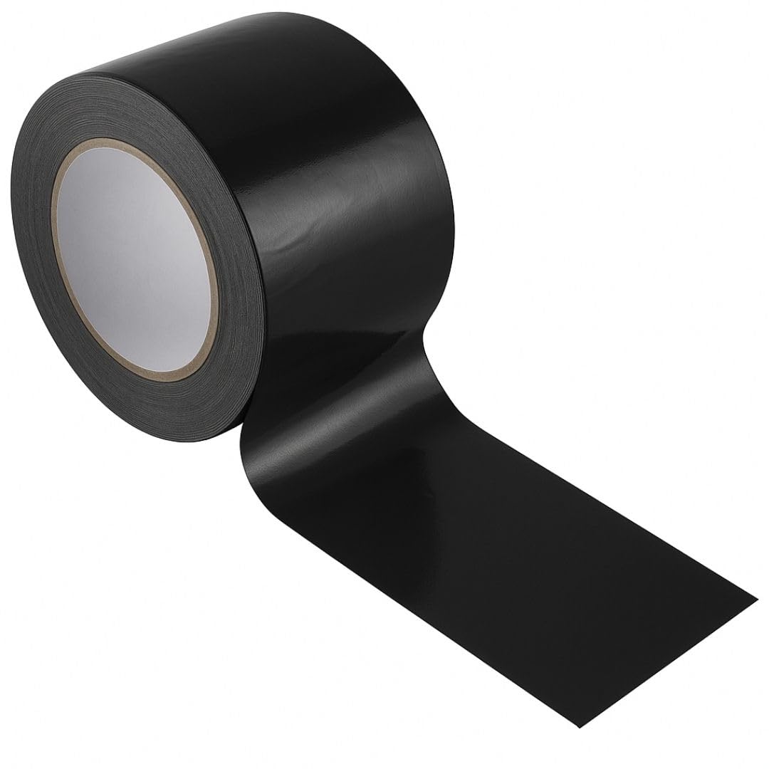 Gocableties - Cinta americana negra de 100 mm x 50 m - Cinta de tela resistente, ancha, adhesiva e impermeable - Para reparar, fijar, agrupar, reforzar y sellar - 1 rollo
