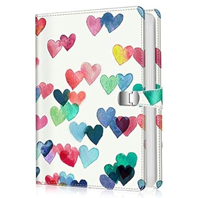 Fintie Photo Album 4x6 Photos - 112 Photos Premium Vegan Leather Cover with Snap Fastener, Portable Wallet Photo Albums (Raining Hearts)