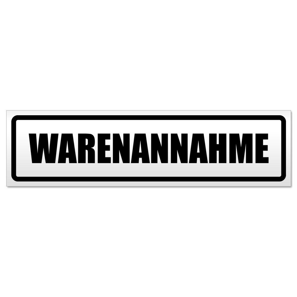 Kiwistar Magnetschild Warenannahme - 45cm Schwarz - magnetisch für Auto PKW Kfz - wiederverwendbares Hinweisschild aus Magnetfolie - für Fahrzeug, Truck