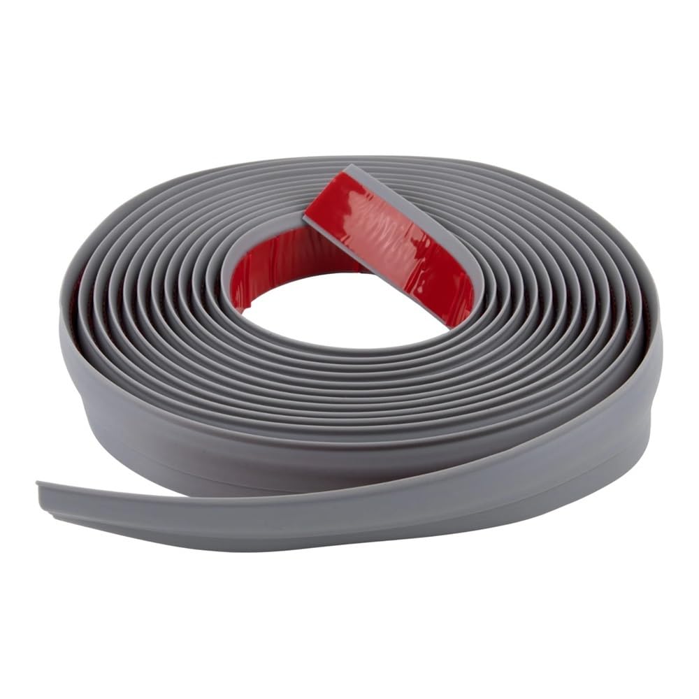 Loacea Floor Edge Trim 10mm Thick Threshold Strips for Doorways Safe Floor Transition, 6M Long Carpets Edge Trim for Home Renovation(Light Grey)