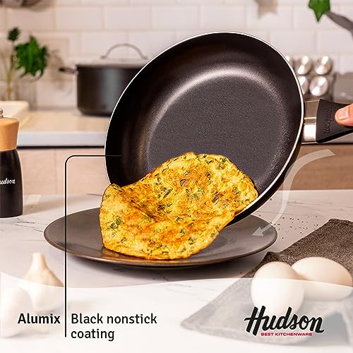 HUDSON Nonstick Black Crepe Pan 8.7 inch Cookware, Dishwasher Safe, (PFOA, PTFE & CADAMIUM FREE)