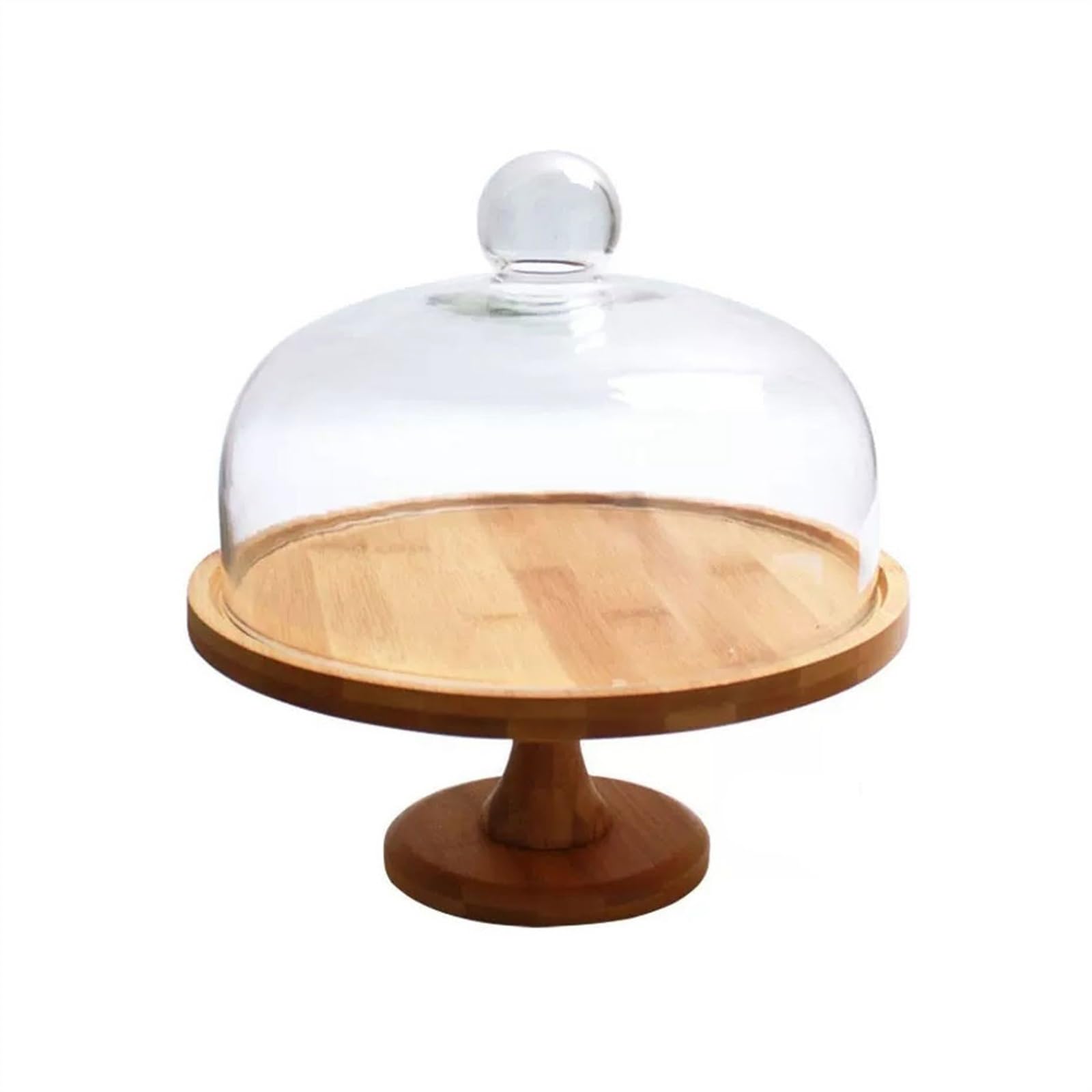 Bx9rE7tK3g Cake Stand Creative High Foot Cake Rack, Bread and Dessert Display Tray Store Timeout Fruit Trial with Glass Cover Cake Display Stand(10inch)