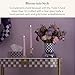 MACKENZIE-CHILDS Glass Vase, Unique Flower Vase Decor, Purple-and-White Violet Check