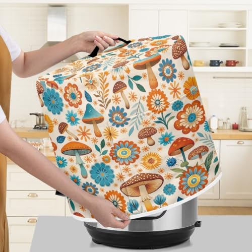 Image of Thanksgiving Boho Mushroom Air fryer Portable Rice Cooker Cover