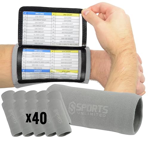Image of Sports Unlimited Adult Triple Wrist Coach, Football Wristbands for Plays, Baseball Wristbands, QB Arm Bands