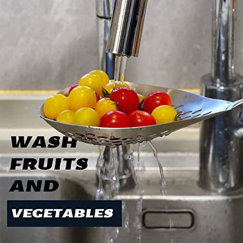 Kaycrown Skimmer Slotted Spoon, 304 Stainless Steel Skimmer Ladle Skimmer Spoon Spider Strainer For Cooking And Frying, Pasta Strainer Spoon Frying Spoon Kitchen Cooking Colander Spoon #TOP7