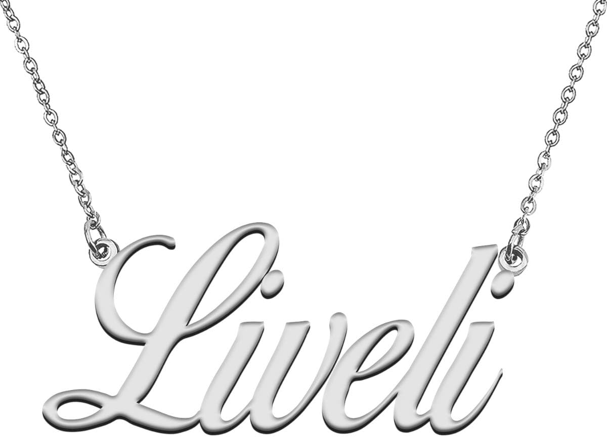 Personalized Charm Initial Pendant Name Necklace for Her