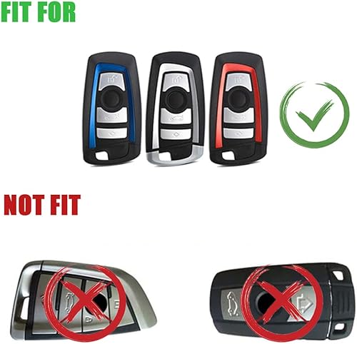 Miniatura 2 de Carcasa de aleación de zinc para llave de automóvil, compatible con BMW 1, 3, 4, 5, 6, 7 M, Series X1, X3, X4, M3, M4, M5, M6, GT3, GT5