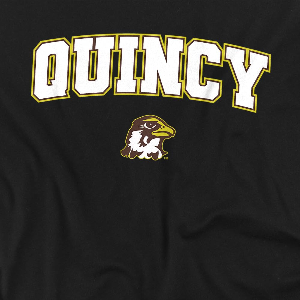 LOGOVISION Quincy University Arch Logo Black Kids T Shirt (3) for Toddler Boys and Girls, Black