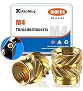 Newdeli 400pcs Threaded Inserts M2 M2.5 M3 M4 M5 M6 Heat