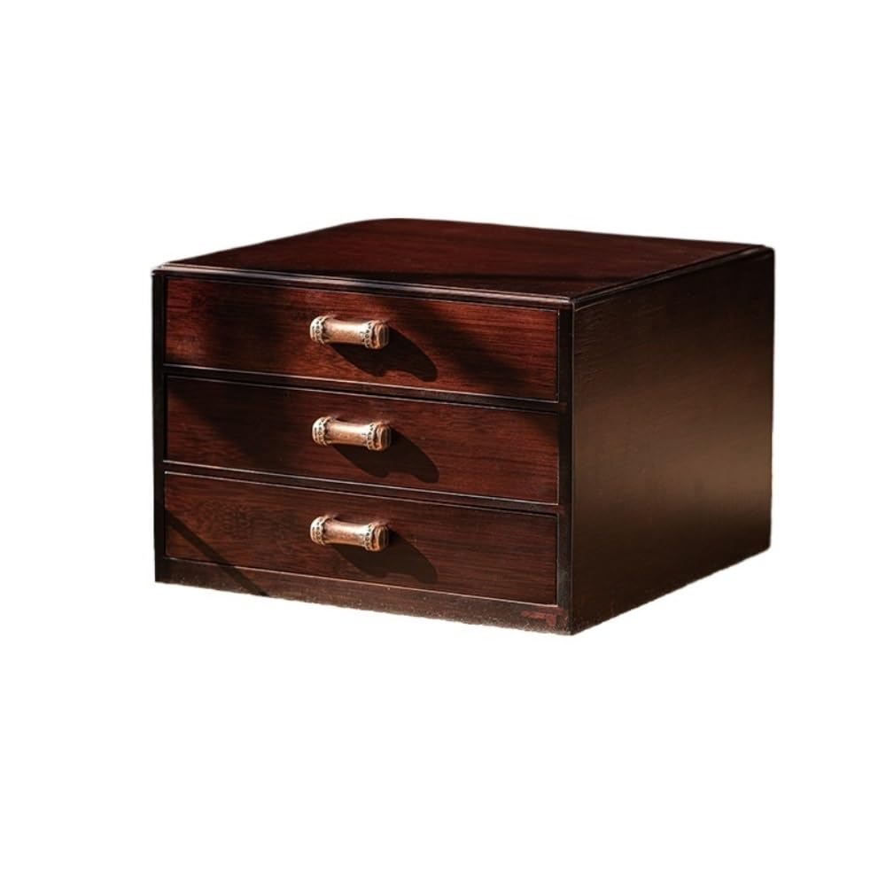 Tarro De Azúcar Caja de Almacenamiento té a Granel for la Cocina del hogar múltiples Capas con cajones Juego Chino Bote De Té(Three Layers)
