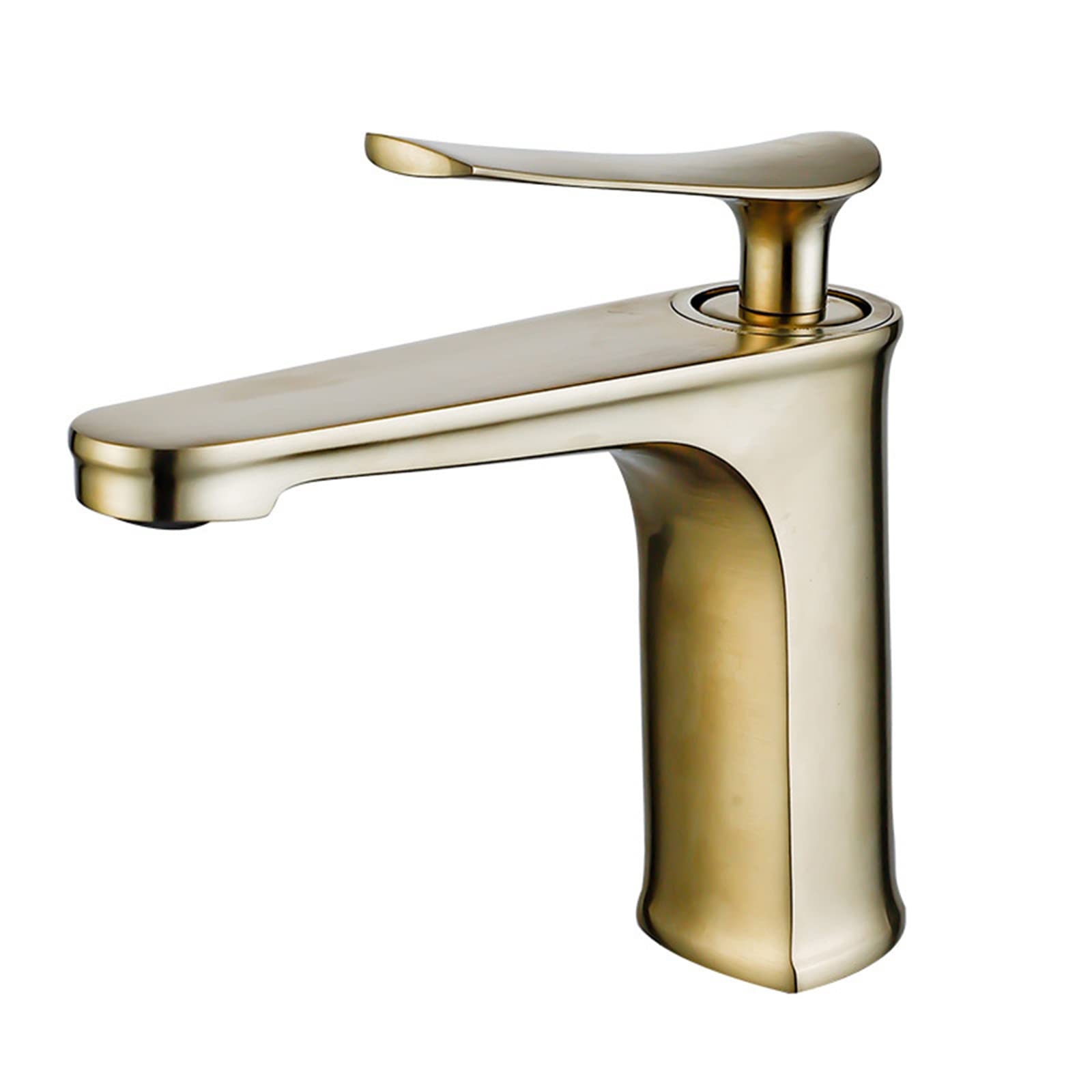 Robinet de lavabo en or brossé pour créer une ambiance spa à la maison