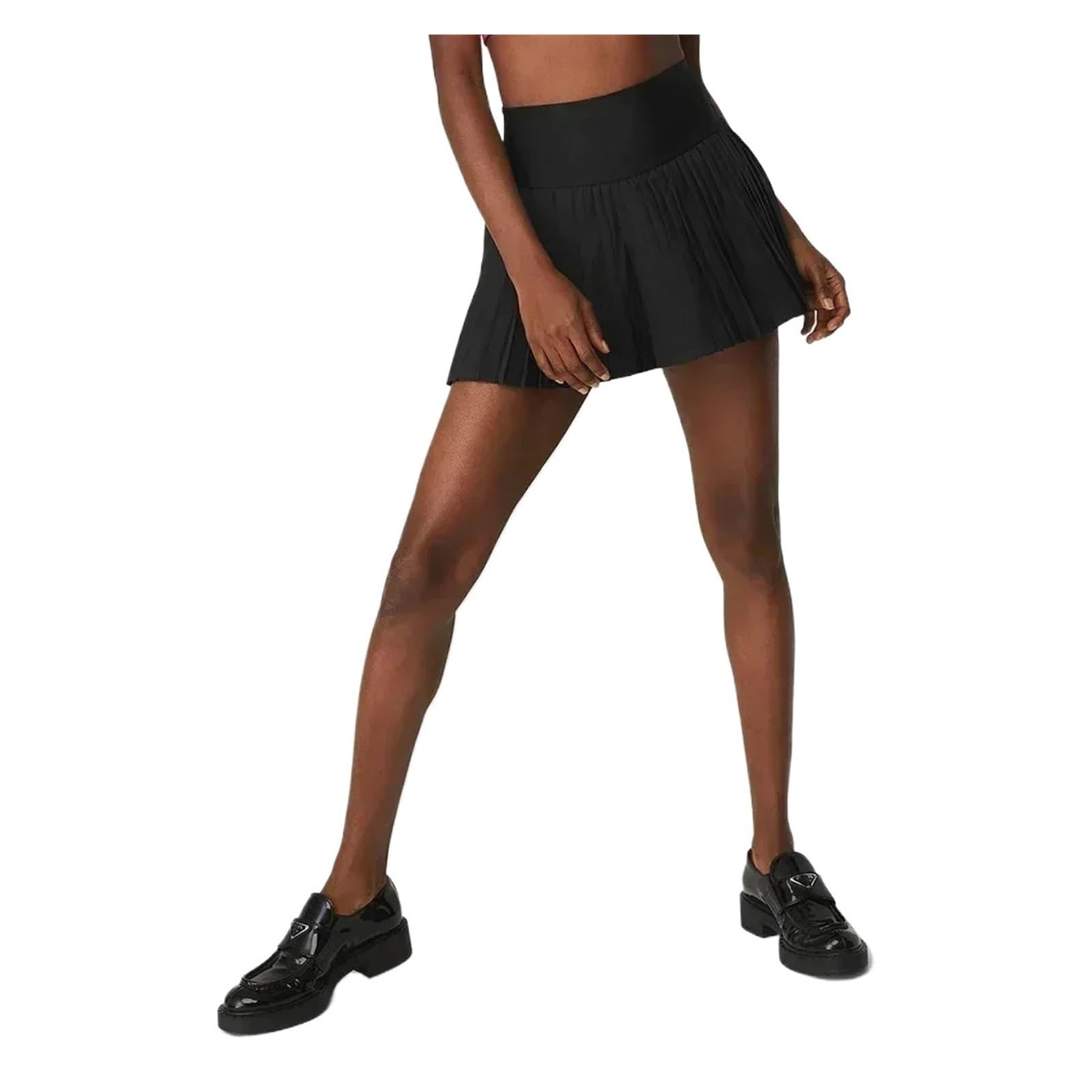 Tennisrock Yoga Damenkleid Anti-Glanz-Kleid Atmungsaktiver Rock Plissee-Golfrock V-förmiger Yoga-Rock